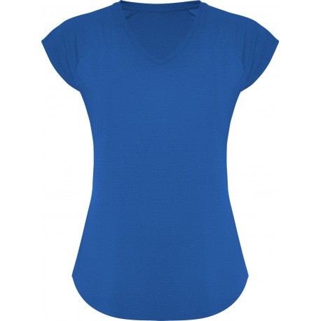 T-shirt technique multisport femme manches très courtes raglan, 160 g/m²