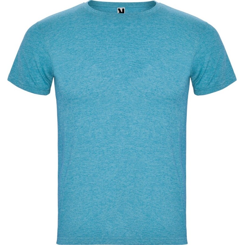 T-shirt homme manches courtes en polycoton chiné, 150 g/m²