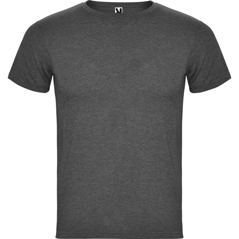 T-shirt homme manches courtes en polycoton chiné, 150 g/m²