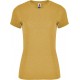 T-shirt femme manches courtes en polycoton chiné, 150 g/m²