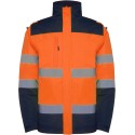 Parka haute visibilité à capuche combinée en deux couleurs, 400 g/m²