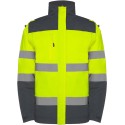 Parka homme haute visibilité à capuche combinée en deux couleurs, 400 g/m²