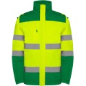 Parka haute visibilité à capuche combinée en deux couleurs, 400 g/m²