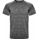 T-shirt enfant de sport en polyester chiné, manches courtes raglan, 140 g/m²