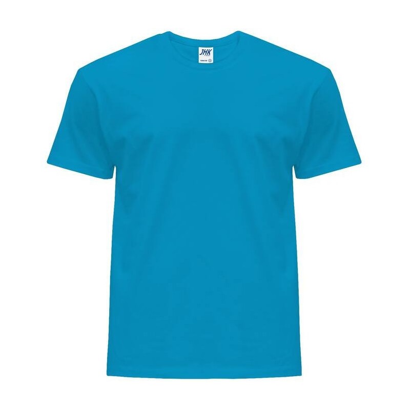 Tee-shirt col rond coupe droite manches courtes en coton pré-rétréci, 155 g/m²
