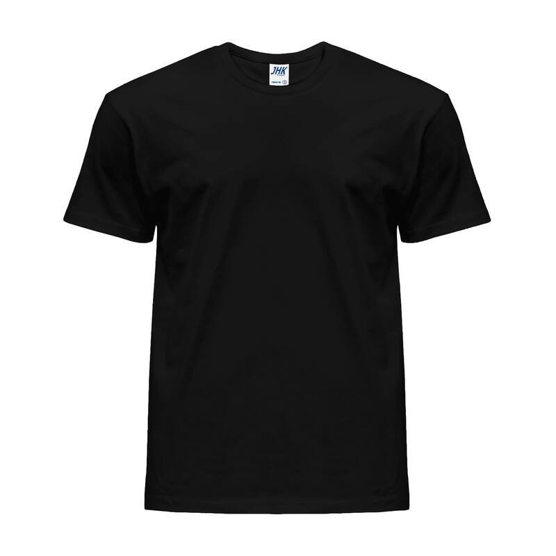 Tee-shirt col rond coupe droite manches courtes en coton pré-rétréci, 155 g/m²