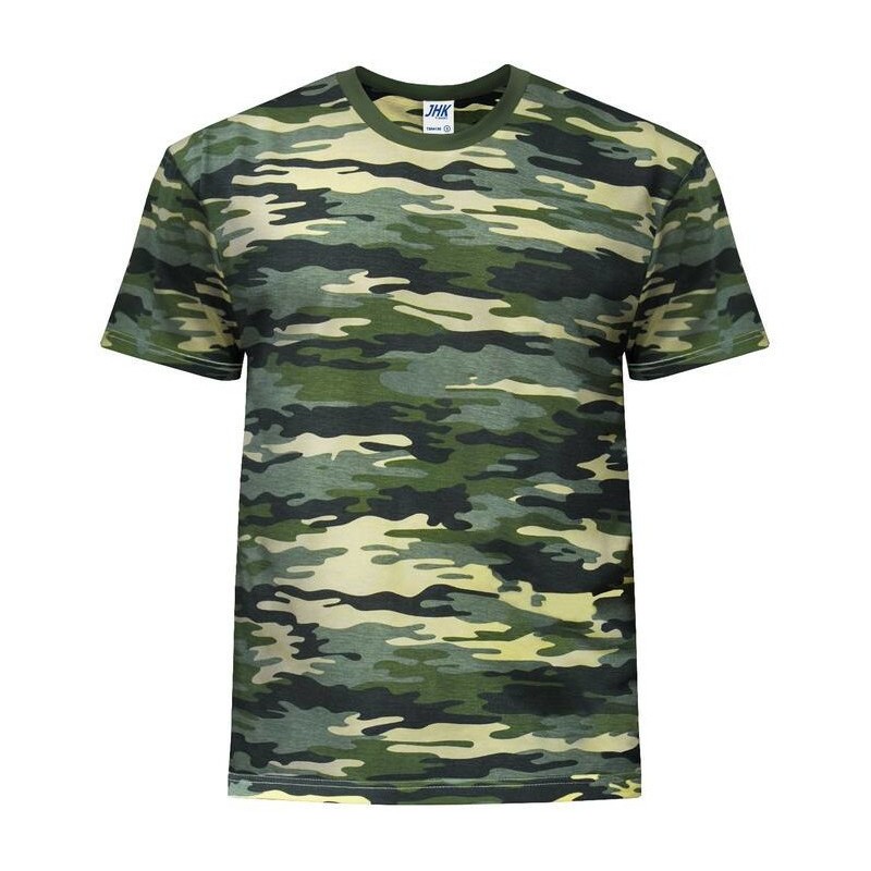 Tee-shirt col rond coupe droite manches courtes en coton pré-rétréci, 155 g/m²