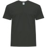 Tee-shirt col rond coupe droite manches courtes en coton pré-rétréci, 155 g/m²