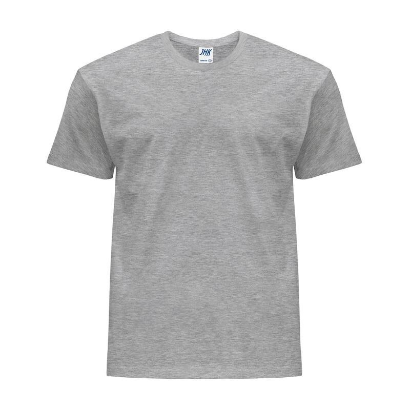 Tee-shirt col rond coupe droite manches courtes en coton pré-rétréci, 155 g/m²