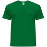 Tee-shirt col rond coupe droite manches courtes en coton pré-rétréci, 155 g/m²