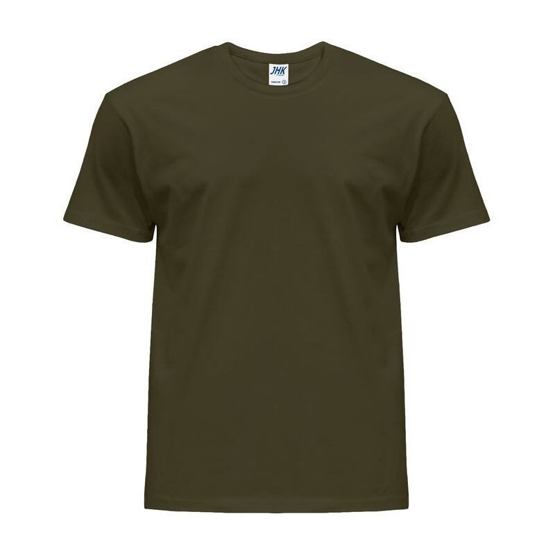 Tee-shirt col rond coupe droite manches courtes en coton pré-rétréci, 155 g/m²