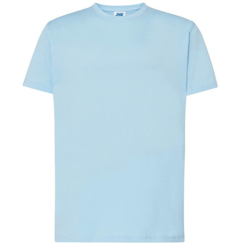 Tee-shirt col rond coupe droite manches courtes en coton pré-rétréci, 155 g/m²