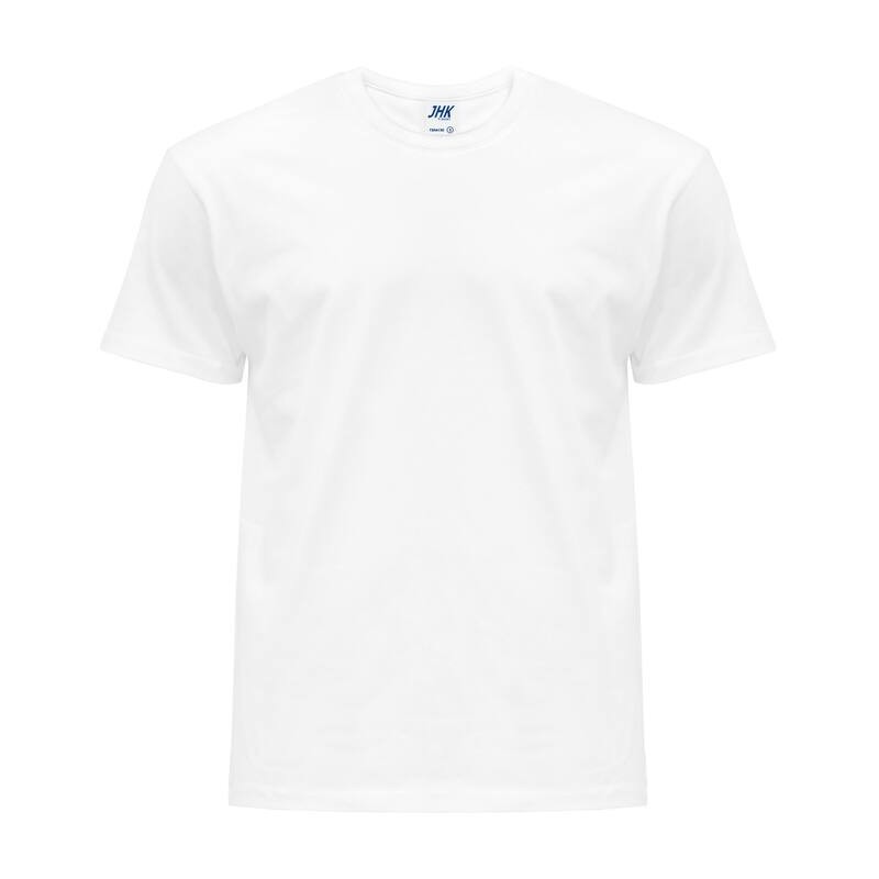 Tee-shirt col rond coupe droite manches courtes en coton pré-rétréci, 155 g/m²