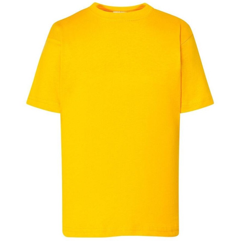 T-shirt enfant col rond coupe droite manches courtes en coton pré-rétréci, 155 g/m²