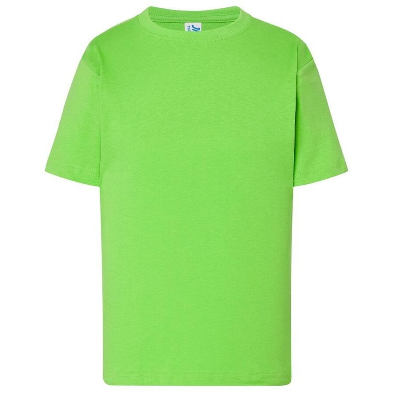 T-shirt enfant col rond coupe droite manches courtes en coton pré-rétréci, 155 g/m²