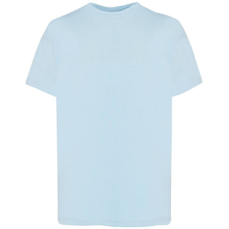 T-shirt enfant col rond coupe droite manches courtes en coton pré-rétréci, 155 g/m²