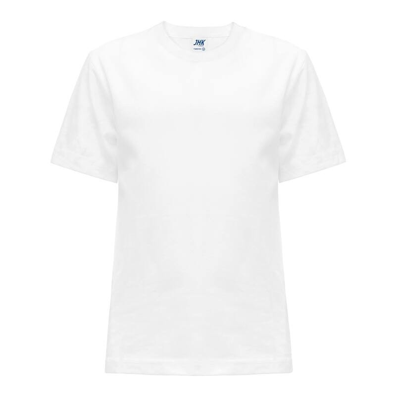 T-shirt enfant col rond coupe droite manches courtes en coton pré-rétréci, 155 g/m²