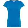 T-shirt femme col rond coupe droite manches courtes en coton pré-rétréci, 155 g/m²