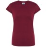 T-shirt femme col rond coupe droite manches courtes en coton pré-rétréci, 155 g/m²