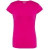 T-shirt femme col rond coupe droite manches courtes en coton pré-rétréci, 155 g/m²