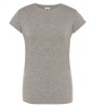 T-shirt femme col rond coupe droite manches courtes en coton pré-rétréci, 155 g/m²