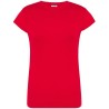 T-shirt femme col rond coupe droite manches courtes en coton pré-rétréci, 155 g/m²