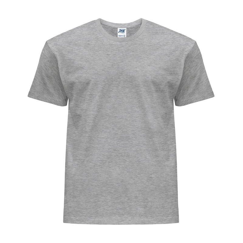 Tee-shirt col rond coupe droite manches courtes en coton pré-rétréci, 170 g/m²
