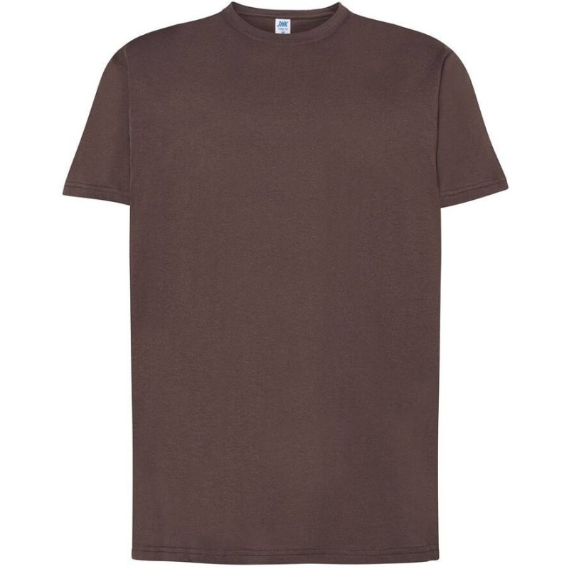 Tee-shirt col rond coupe droite manches courtes en coton pré-rétréci, 170 g/m²
