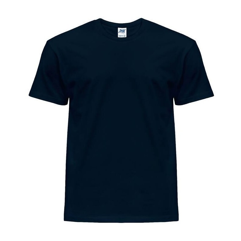 Tee-shirt col rond coupe droite manches courtes en coton pré-rétréci, 170 g/m²