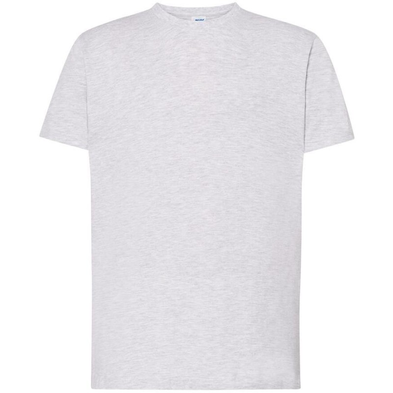 Tee-shirt col rond coupe droite manches courtes en coton ringspun, 190 g/m²