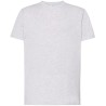 Tee-shirt col rond coupe droite manches courtes en coton ringspun, 190 g/m²
