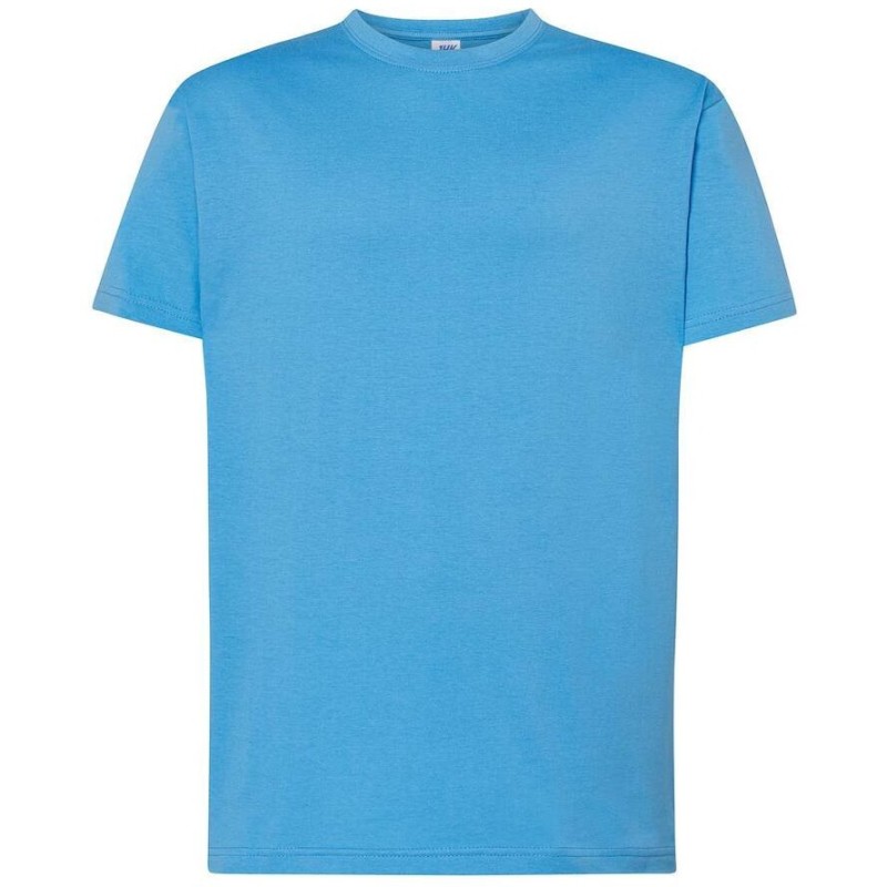 Tee-shirt col rond coupe droite manches courtes en coton ringspun, 190 g/m²