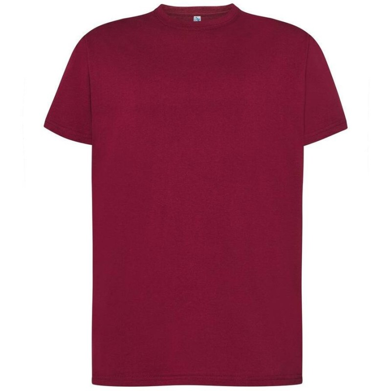 Tee-shirt col rond coupe droite manches courtes en coton ringspun, 190 g/m²