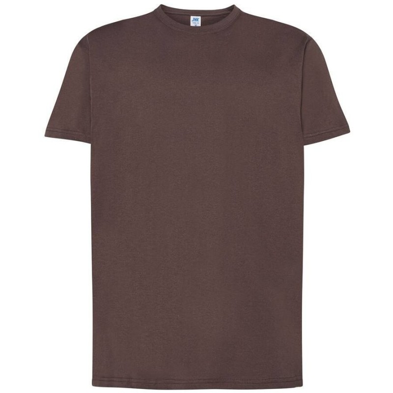 Tee-shirt col rond coupe droite manches courtes en coton ringspun, 190 g/m²