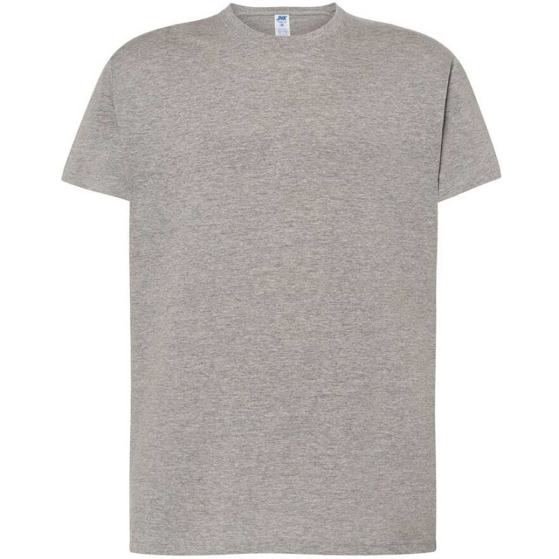 Tee-shirt col rond coupe droite manches courtes en coton ringspun, 190 g/m²
