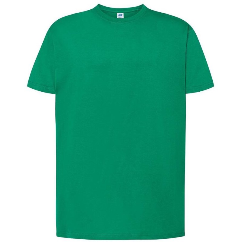 Tee-shirt col rond coupe droite manches courtes en coton ringspun, 190 g/m²