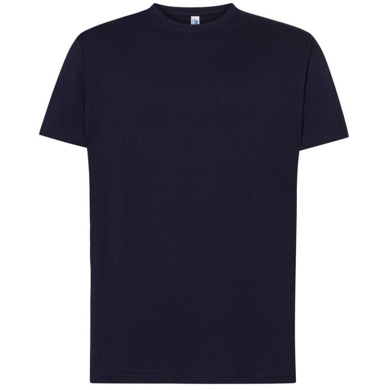 Tee-shirt col rond coupe droite manches courtes en coton ringspun, 190 g/m²