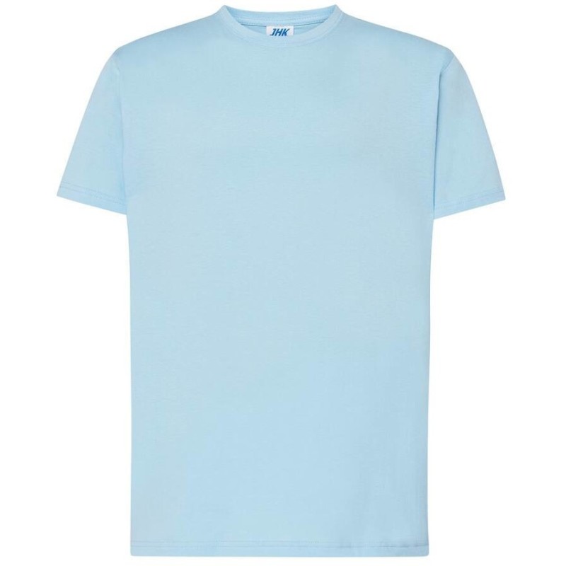 Tee-shirt col rond coupe droite manches courtes en coton ringspun, 190 g/m²