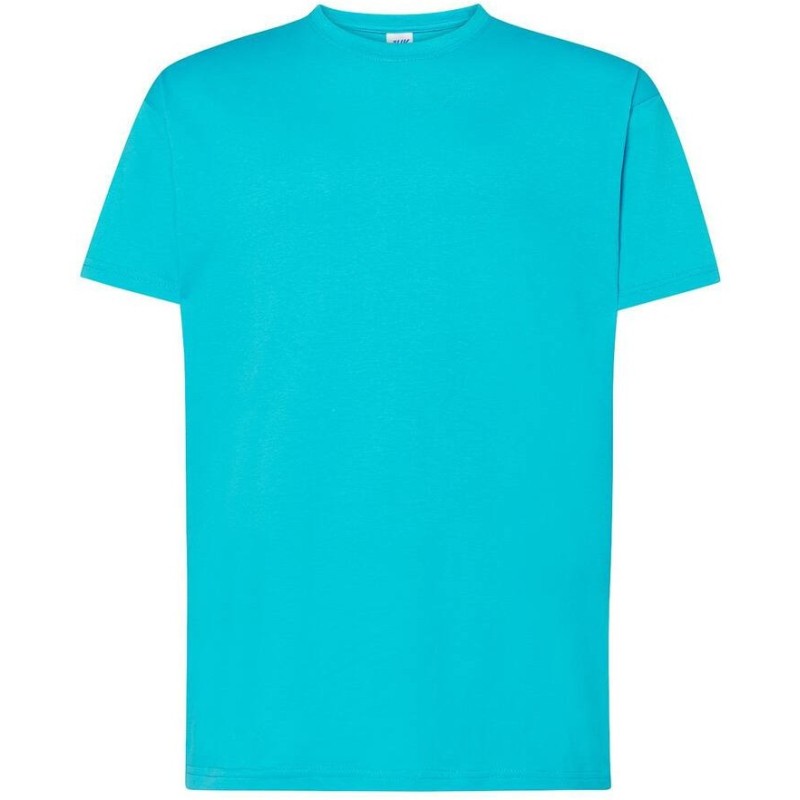 Tee-shirt col rond coupe droite manches courtes en coton ringspun, 190 g/m²