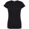T-shirt femme col rond coupe cintrée manches courtes en coton ringspun, 170 g/m²