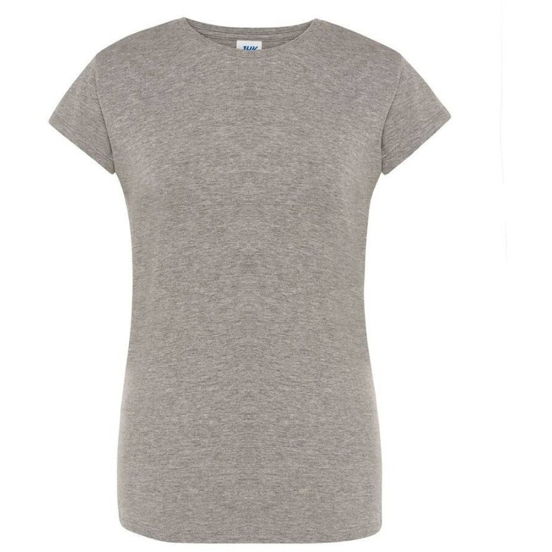 T-shirt femme col rond coupe cintrée manches courtes en coton ringspun, 170 g/m²