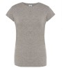 T-shirt femme col rond coupe cintrée manches courtes en coton ringspun, 170 g/m²