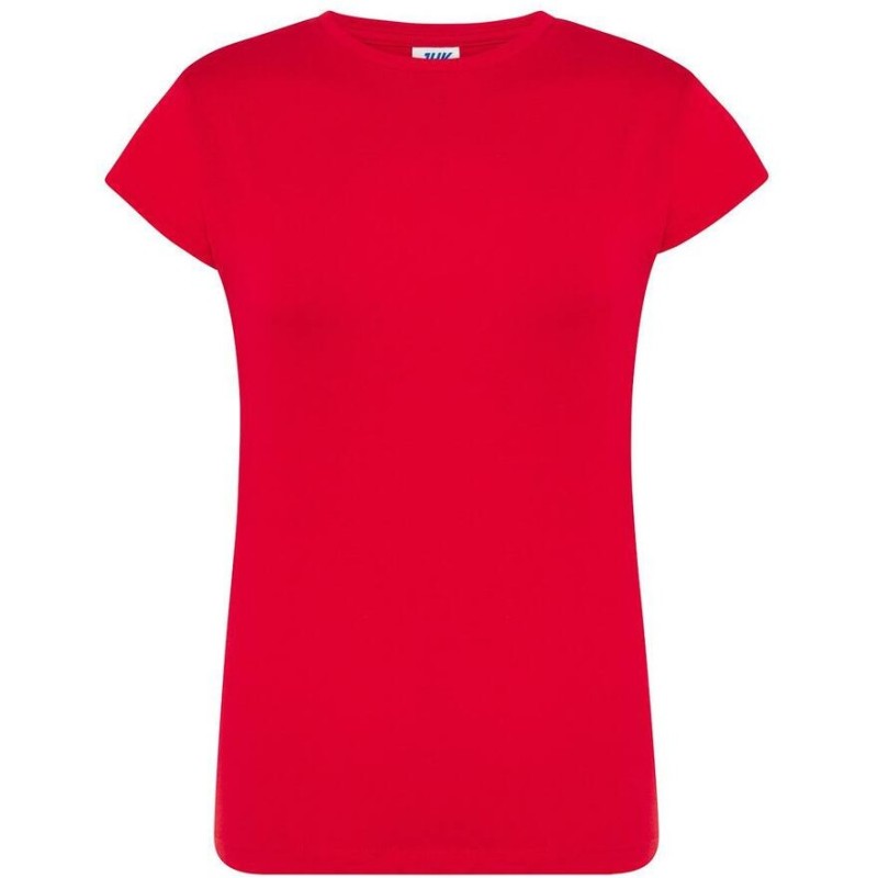 T-shirt femme col rond coupe cintrée manches courtes en coton ringspun, 170 g/m²