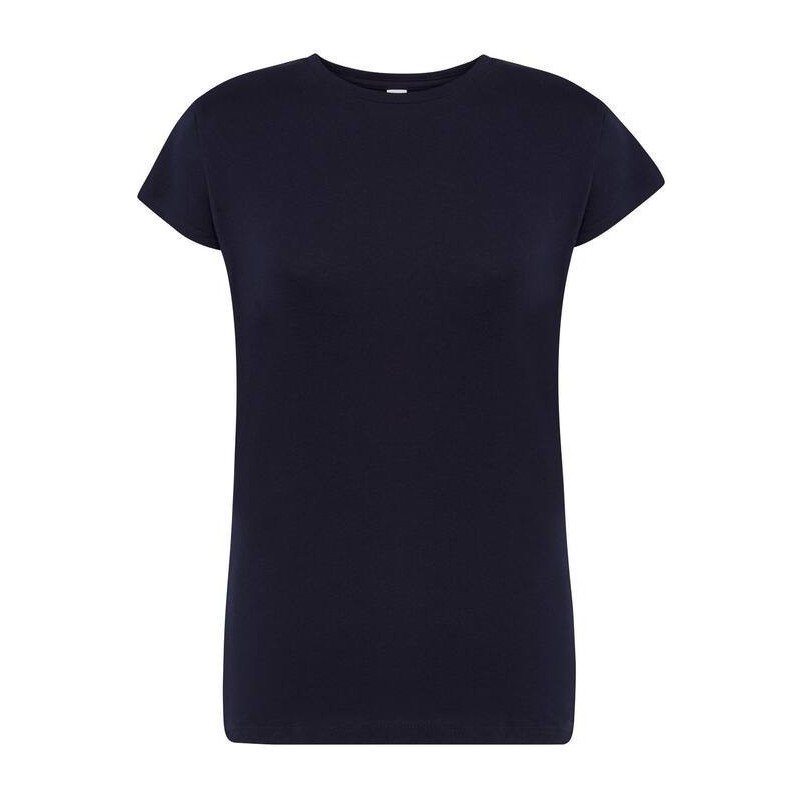 T-shirt femme col rond coupe cintrée manches courtes en coton ringspun, 170 g/m²