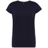T-shirt femme col rond coupe cintrée manches courtes en coton ringspun, 170 g/m²