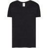 T-shirt col V manches courtes en coton doux lavé aux enzymes, 160 g/m²