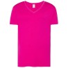 T-shirt col V manches courtes en coton doux lavé aux enzymes, 160 g/m²