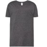 T-shirt col V manches courtes en coton doux lavé aux enzymes, 160 g/m²