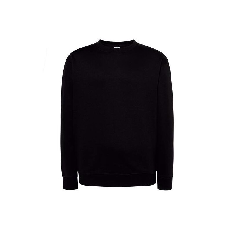 Sweat set in col rond double piqûre et bords côtes en polycoton, 275 g/m²