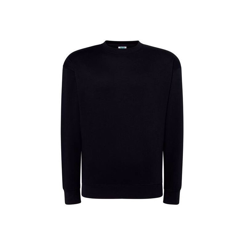 Sweat set in col rond double piqûre et bords côtes en polycoton, 275 g/m²